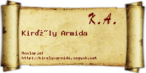 Király Armida névjegykártya